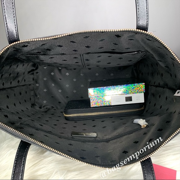 Kate Spade LG Glitter Tote / Wallet 3 piece set - Picture 5 of 16